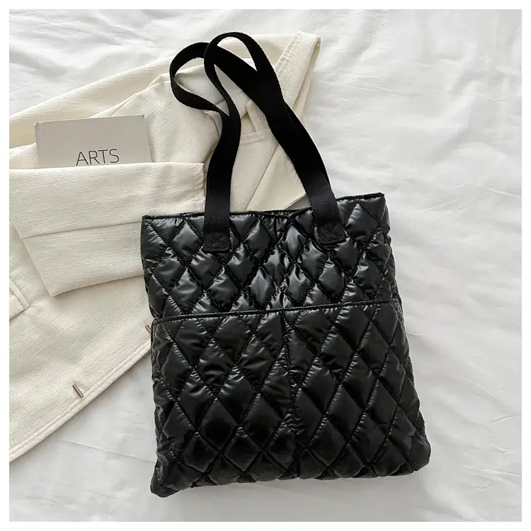Black Quilted Women's Shoulder Bag 2023 - Image 7