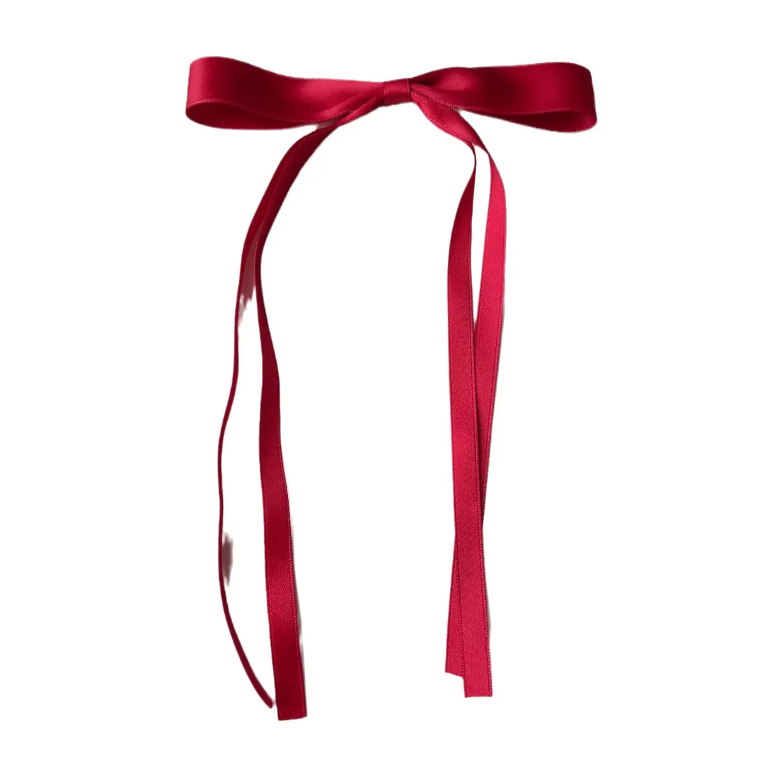 Blue Satin Hair Bow Ribbon for Girls - Image 15
