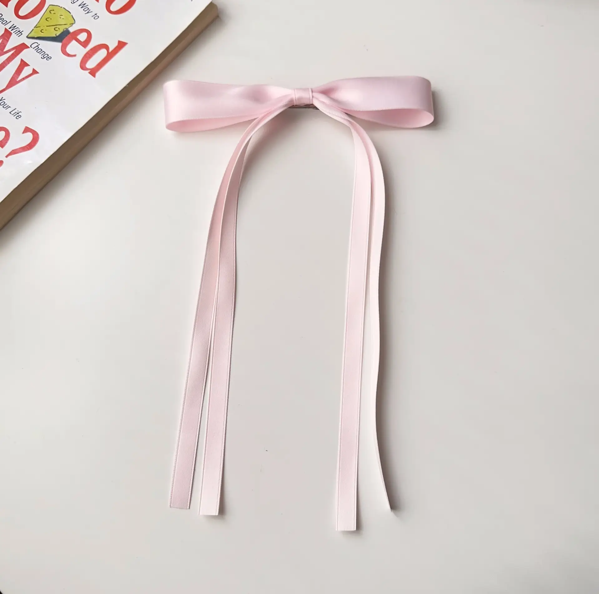 Blue Satin Hair Bow Ribbon for Girls - Image 8