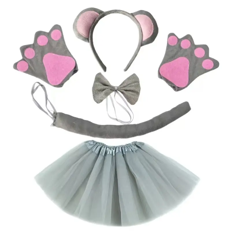 Mouse Ears Headband Pink Grey Party Costume Accessory — feature 6