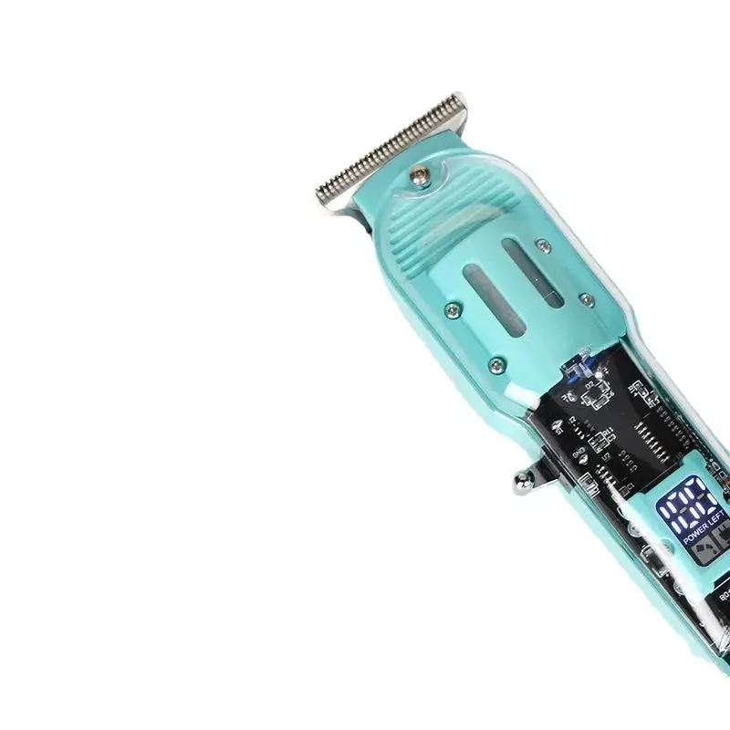 Transparent Electric Hair Clipper with 4 Blade Sets