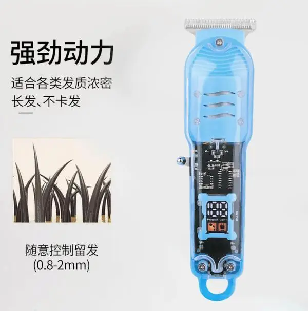 Transparent Electric Hair Clipper with 4 Blade Sets — feature 7