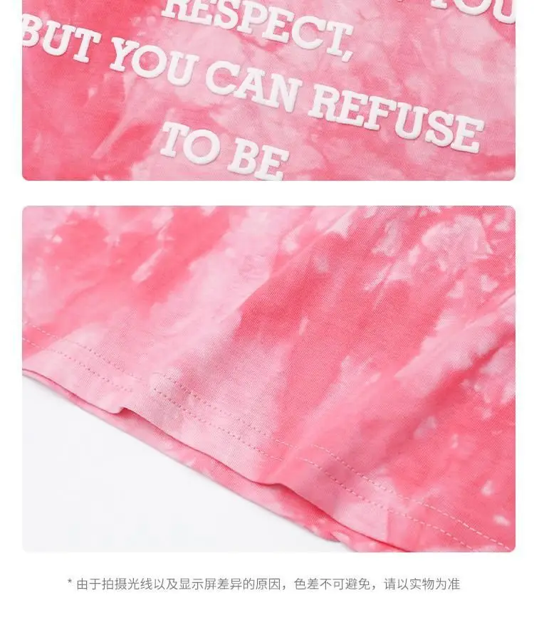 Boys Pink Tie-Dye Loose Sleeve Top 2023 Set — feature 4