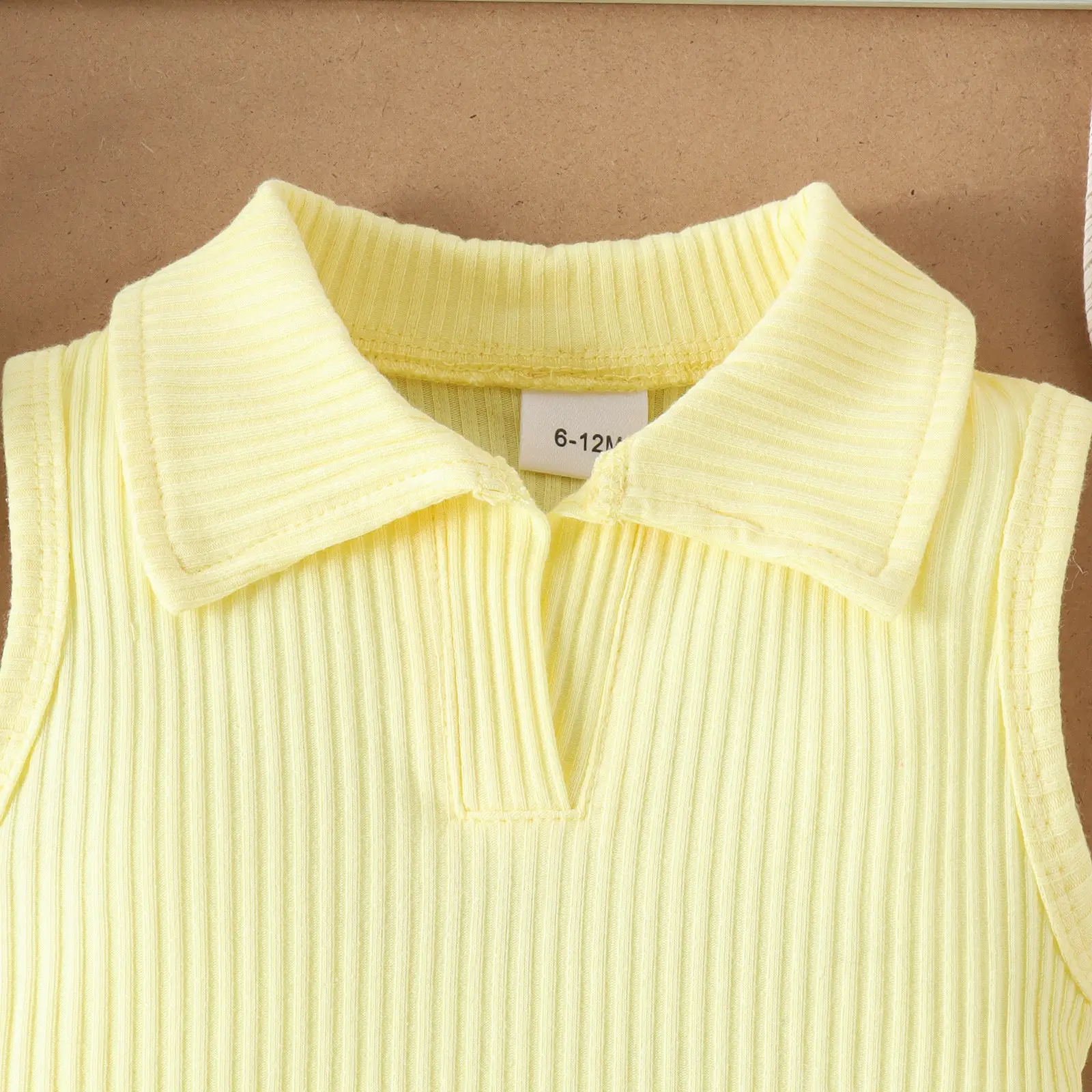 Girls Summer Vest Top & Pleated Skirt Set Yellow Pink — feature 7