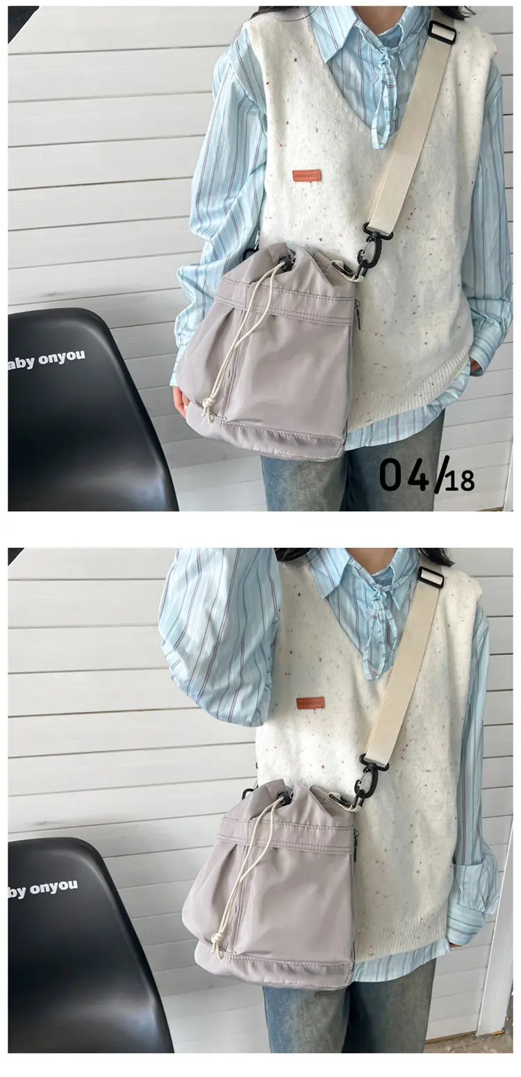 Women's Lightweight Nylon Shoulder Messenger Bag — feature 22
