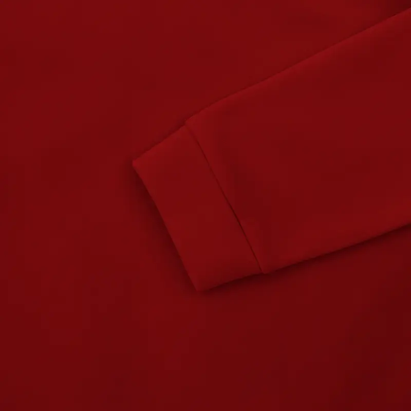 Men's Red Long Sleeve Half Zip T-Shirt Top — feature 10