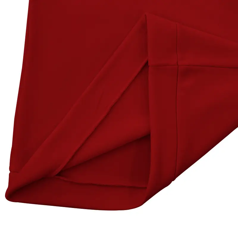 Men's Red Long Sleeve Half Zip T-Shirt Top — feature 11