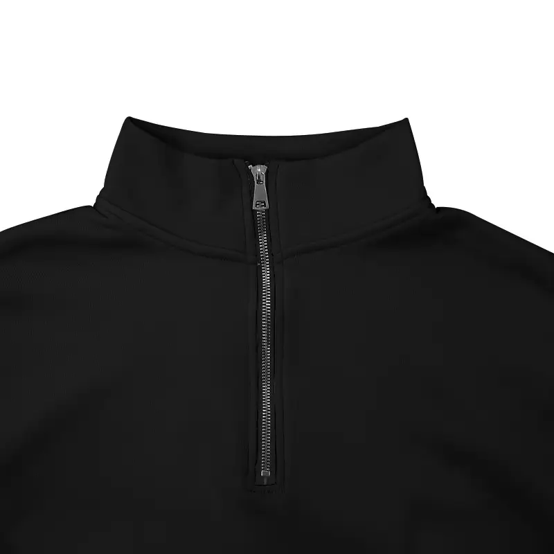 Men's Red Long Sleeve Half Zip T-Shirt Top — feature 14