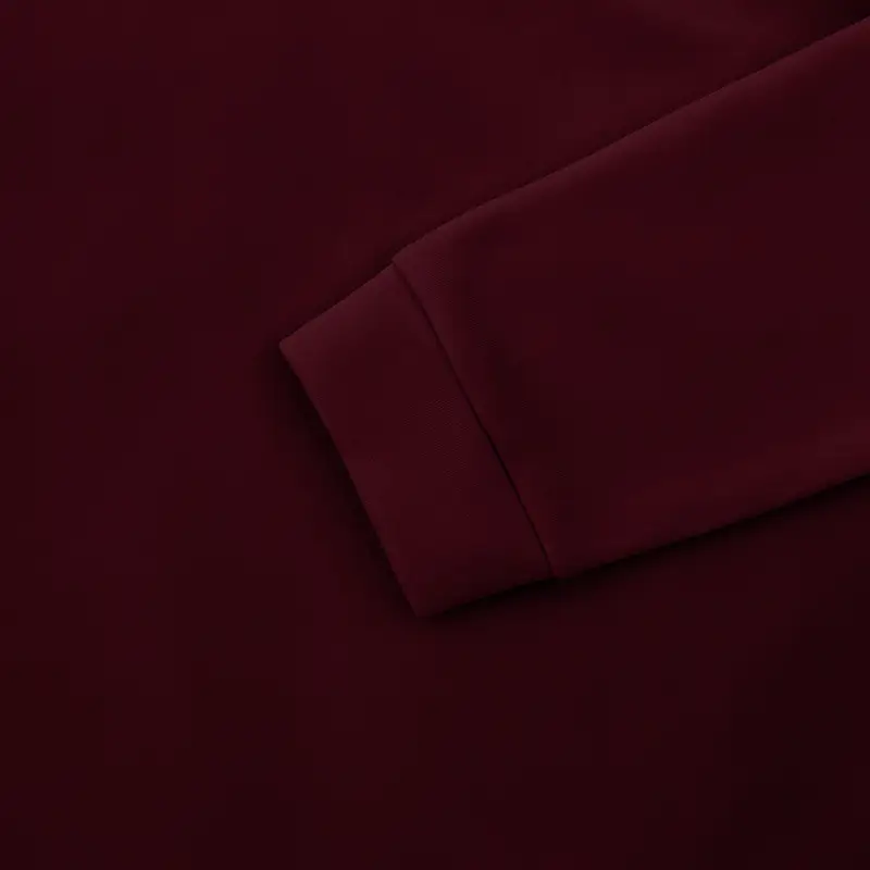 Men's Red Long Sleeve Half Zip T-Shirt Top — feature 20