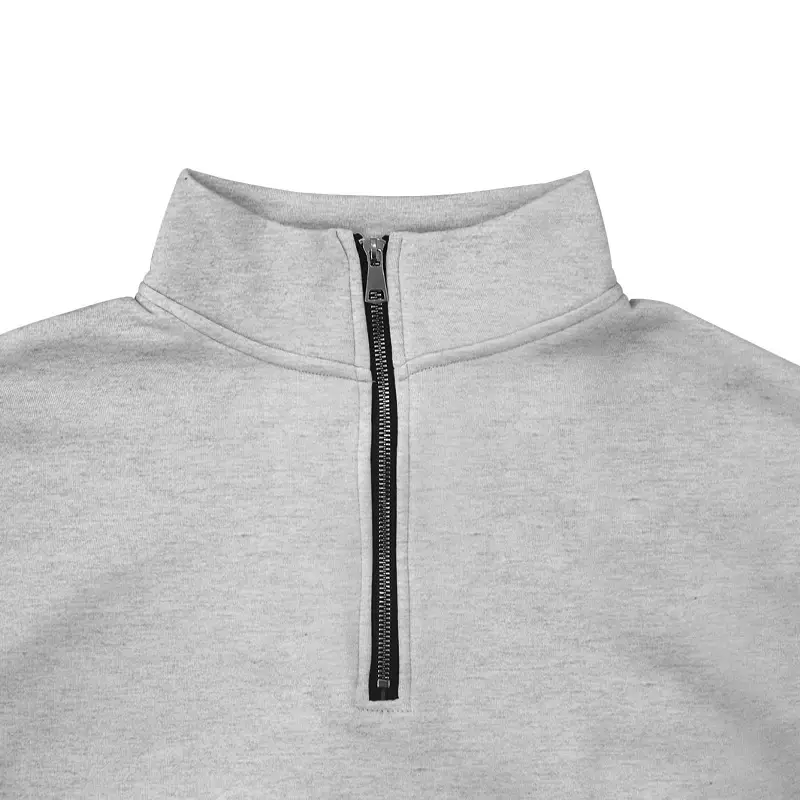 Men's Red Long Sleeve Half Zip T-Shirt Top — feature 24