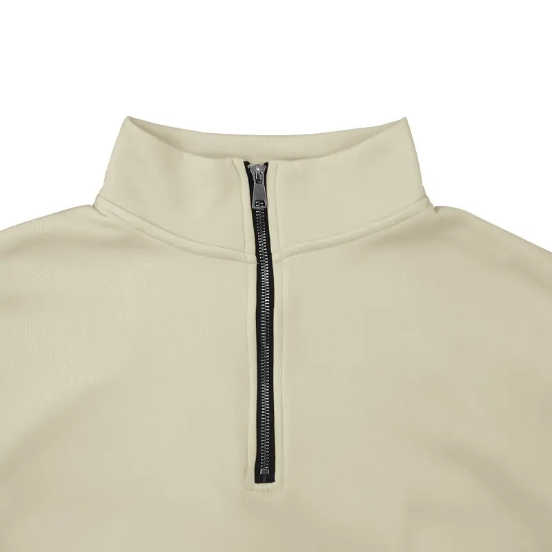 Men's Red Long Sleeve Half Zip T-Shirt Top — feature 39