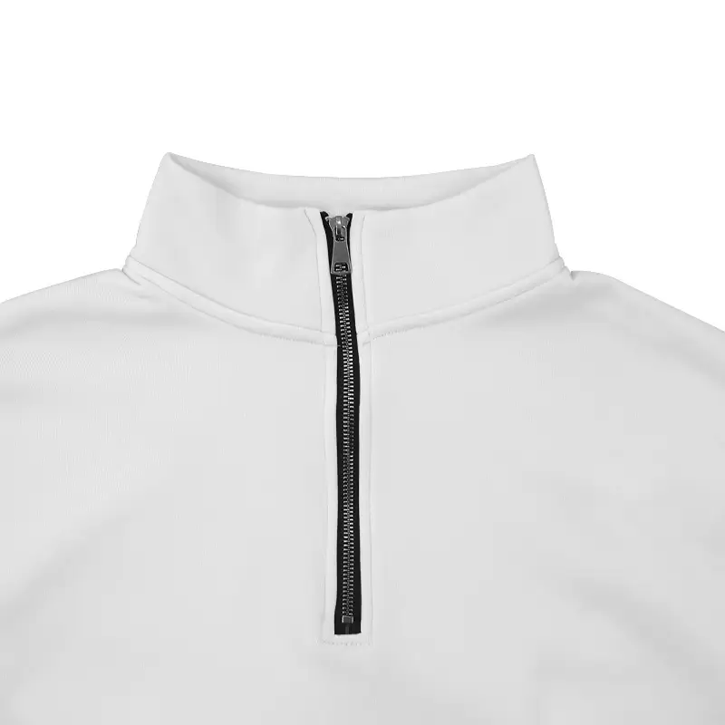 Men's Red Long Sleeve Half Zip T-Shirt Top — feature 4