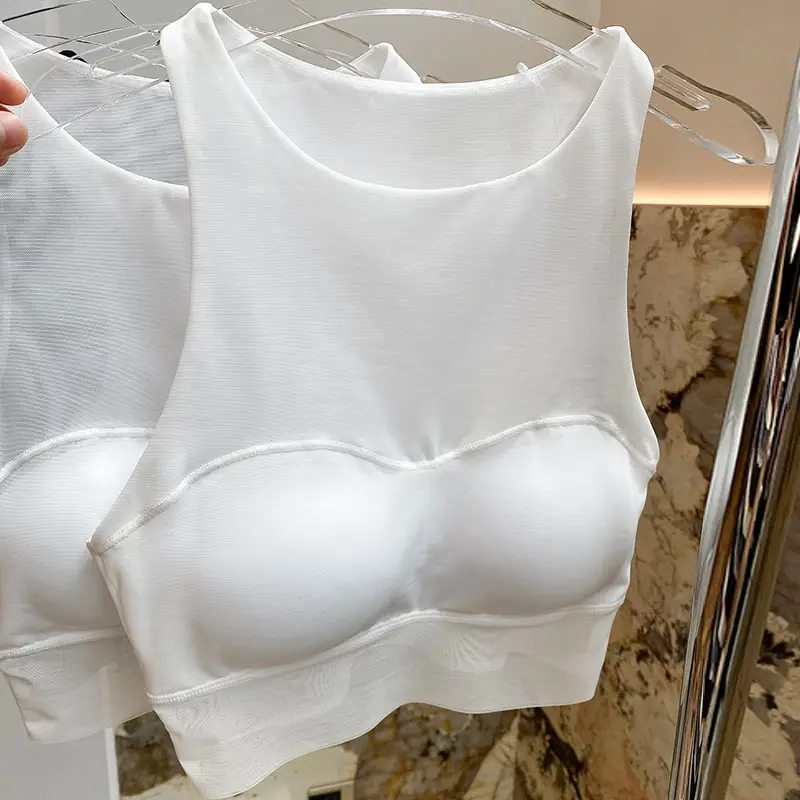 Special Offer Sexy Tulle Wearable Bra Vest Two-In-One Wire-Free Push-Up Push-Up Beautiful Back Intimates Bra - Image 2
