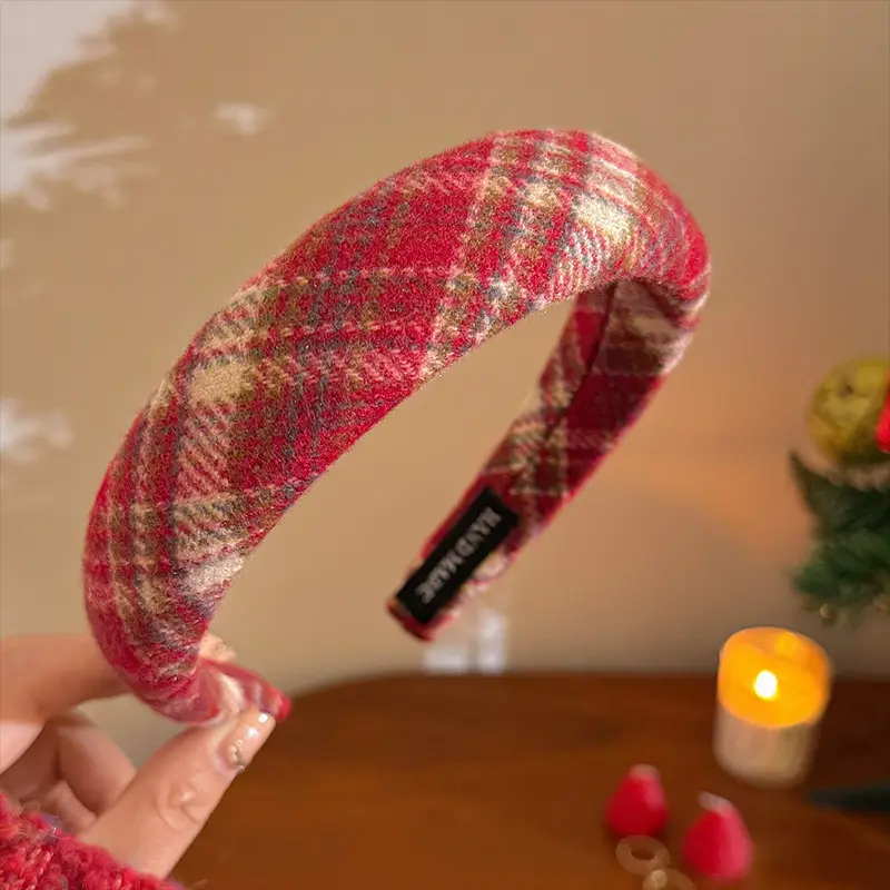 Red High-End Sponge Headband for Women