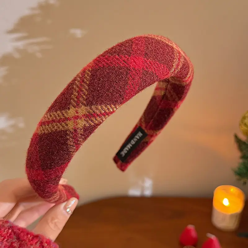 Red High-End Sponge Headband for Women