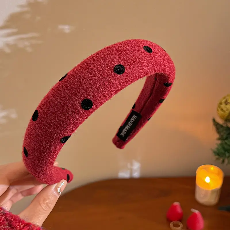 Red High-End Sponge Headband for Women