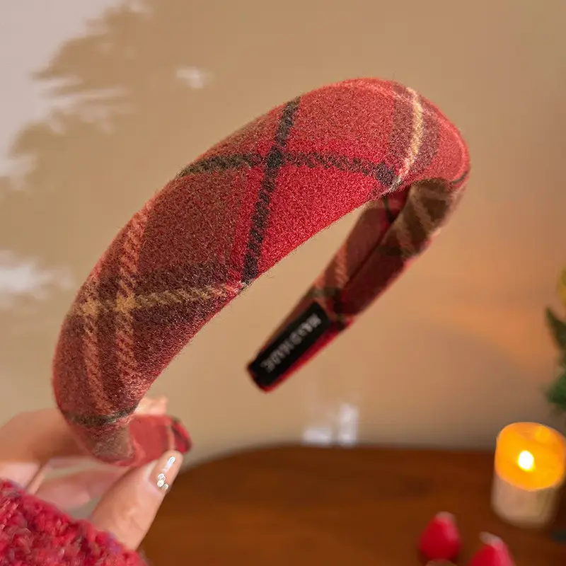 Red High-End Sponge Headband for Women