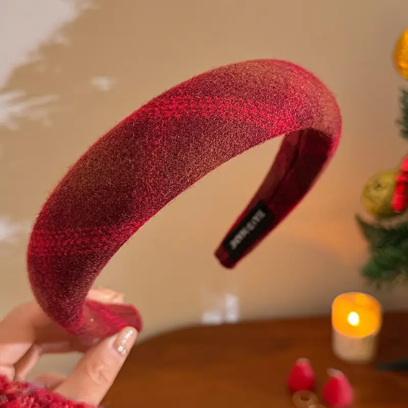 Red High-End Sponge Headband for Women