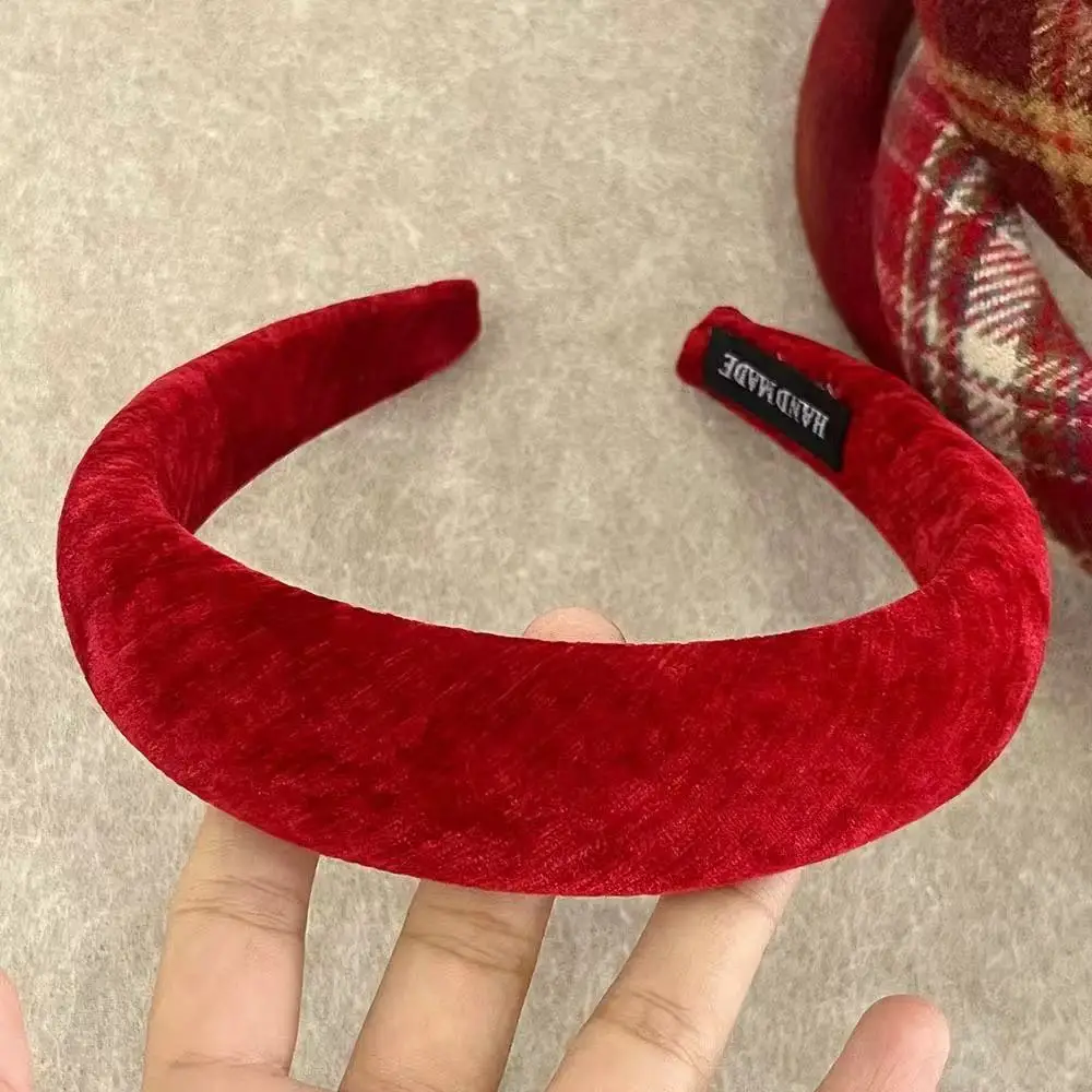 Red High-End Sponge Headband for Women