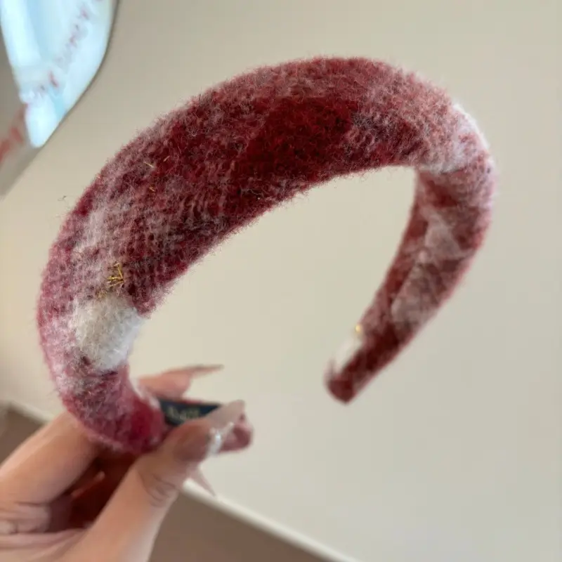 Red High-End Sponge Headband for Women