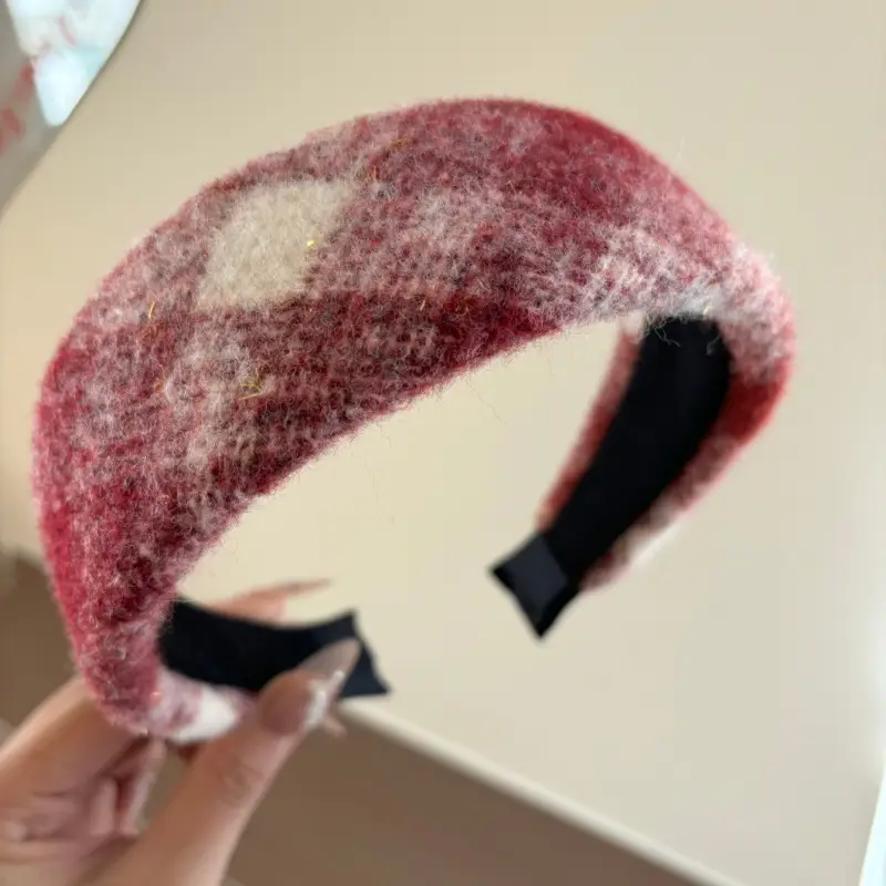Red High-End Sponge Headband for Women