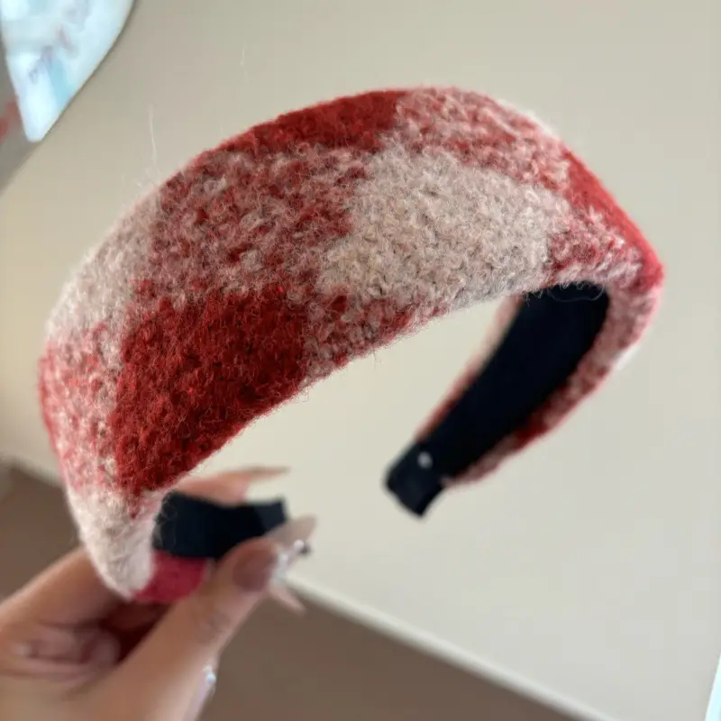Red High-End Sponge Headband for Women