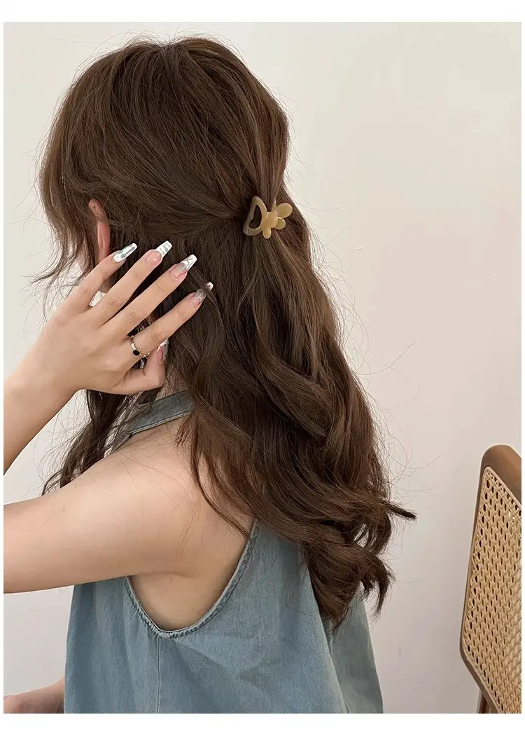 Green Shark Clip Hairpin for Women Short Hair Top Clip — feature 6