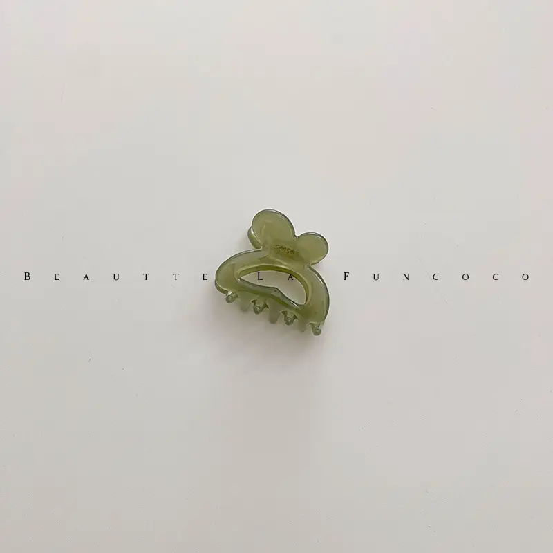 Green Shark Clip Hairpin for Women Short Hair Top Clip