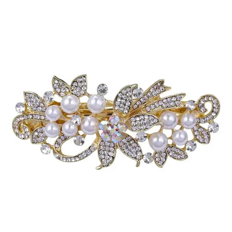 Rose Gold Pearl Hairpin for Women Large Clip - Image 8