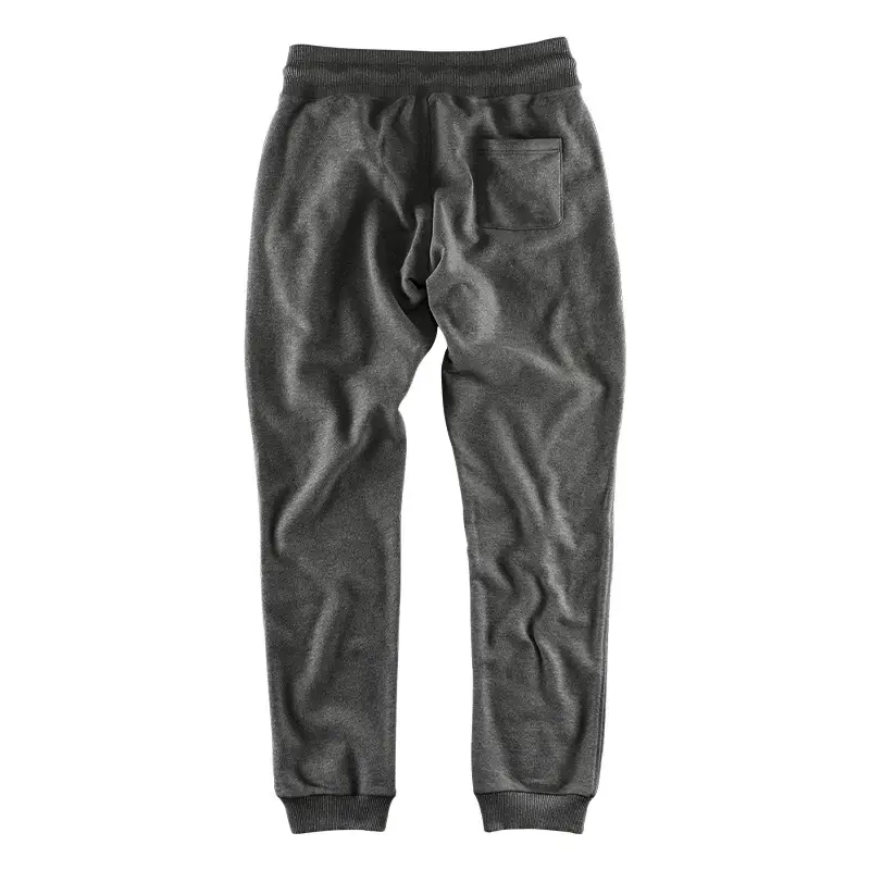 Men's Fleece Lined Sweatpants Black Grey Loose Fit — feature 25
