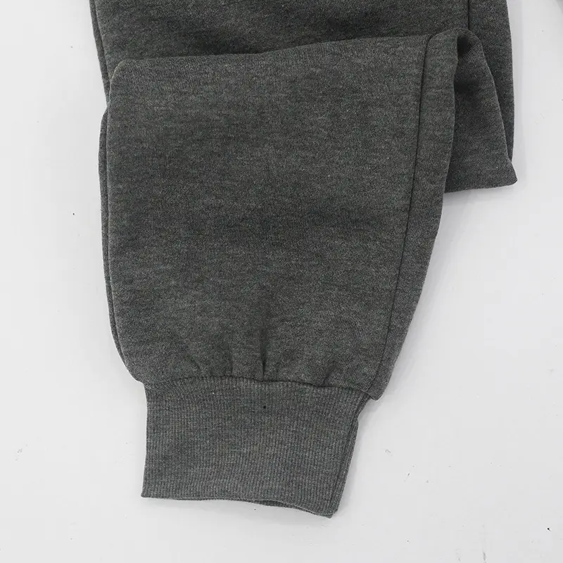 Men's Fleece Lined Sweatpants Black Grey Loose Fit — feature 28