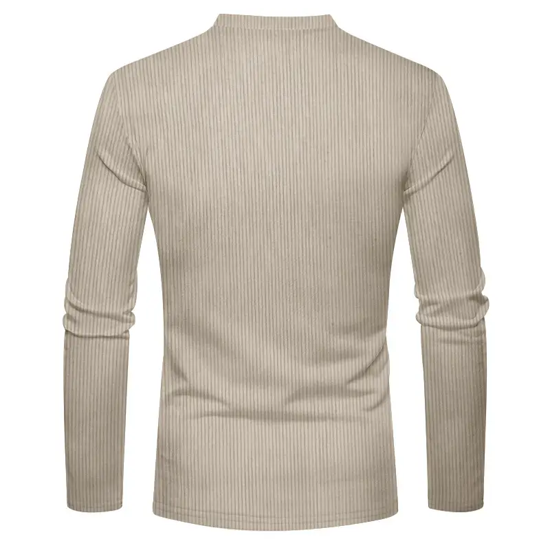 Men's Long Sleeve Corduroy Shirt Olive Green — feature 17