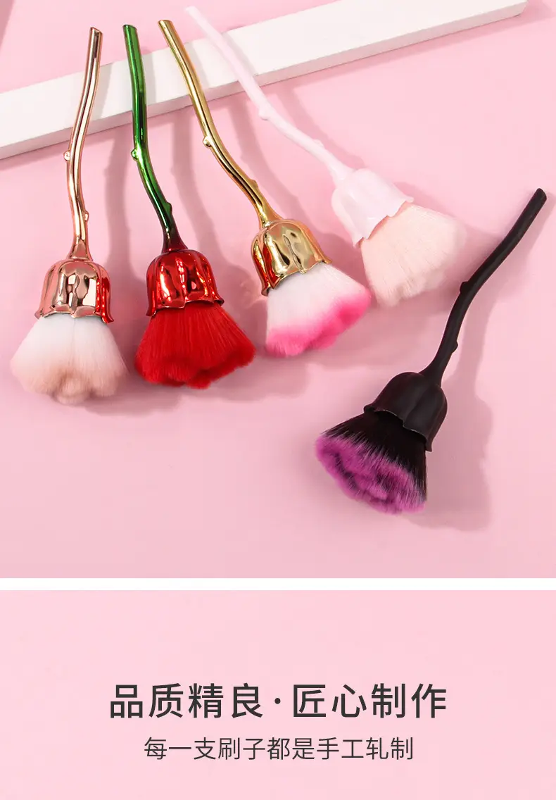 Cross-border Rose Loose Makeup Brush Large One-Piece Delivery — feature 37