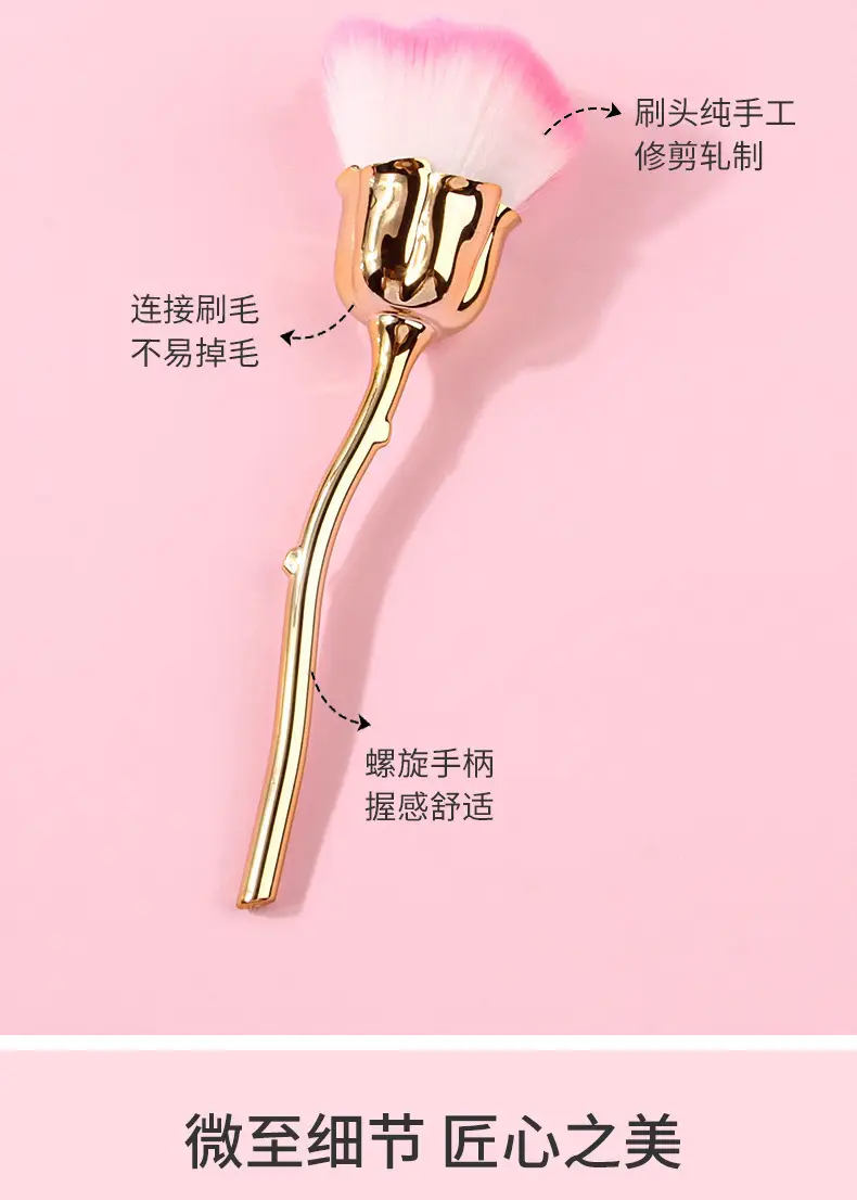 Cross-border Rose Loose Makeup Brush Large One-Piece Delivery — feature 38