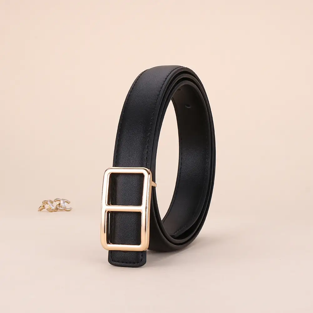 Women Cowhide Belt Casual Fashion Brown 25cm