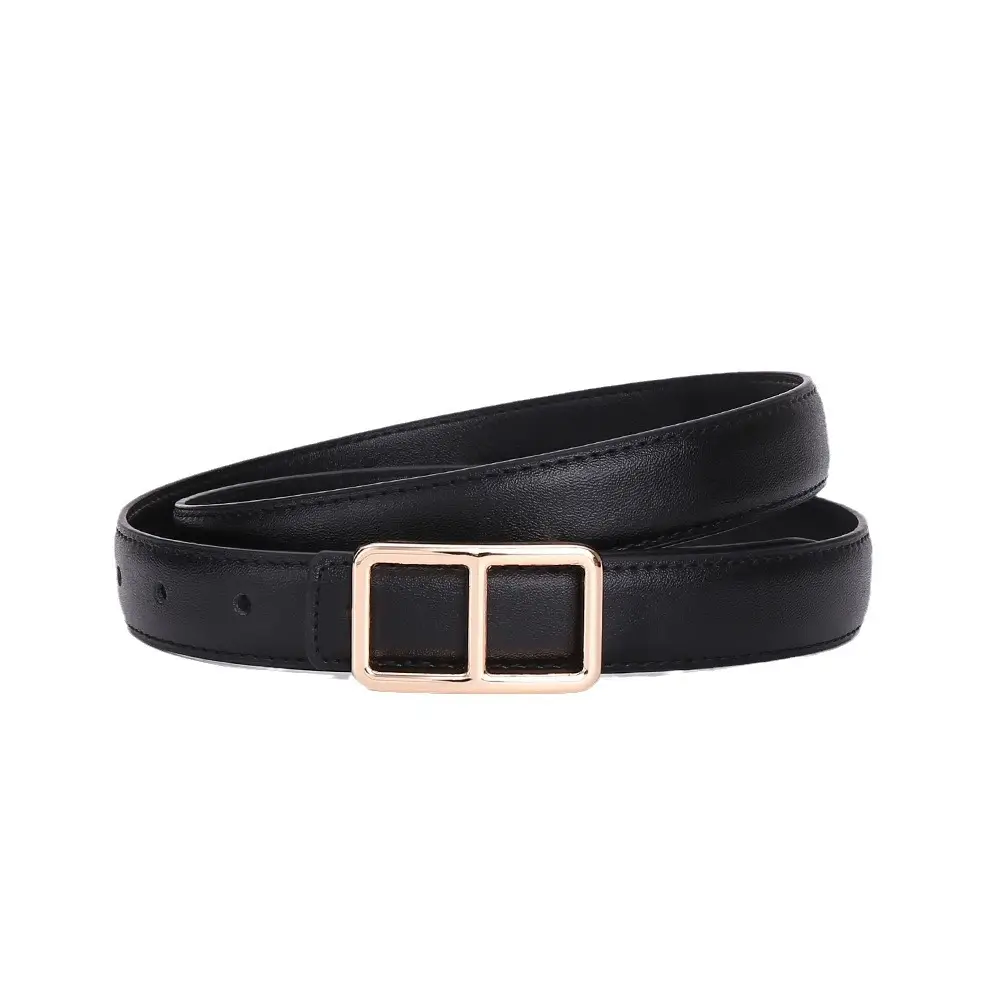 Women Cowhide Belt Casual Fashion Brown 25cm
