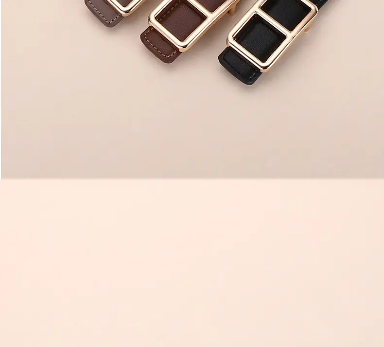 Women Cowhide Belt Casual Fashion Brown 25cm — feature 18