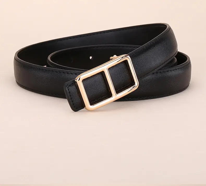 Women Cowhide Belt Casual Fashion Brown 25cm — feature 19
