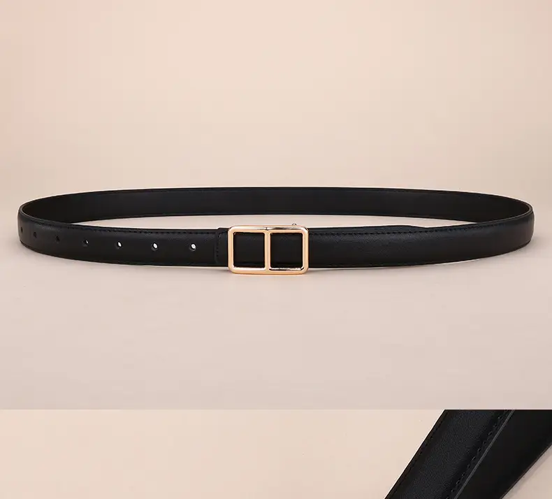 Women Cowhide Belt Casual Fashion Brown 25cm — feature 20