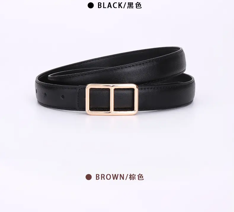 Women Cowhide Belt Casual Fashion Brown 25cm — feature 24