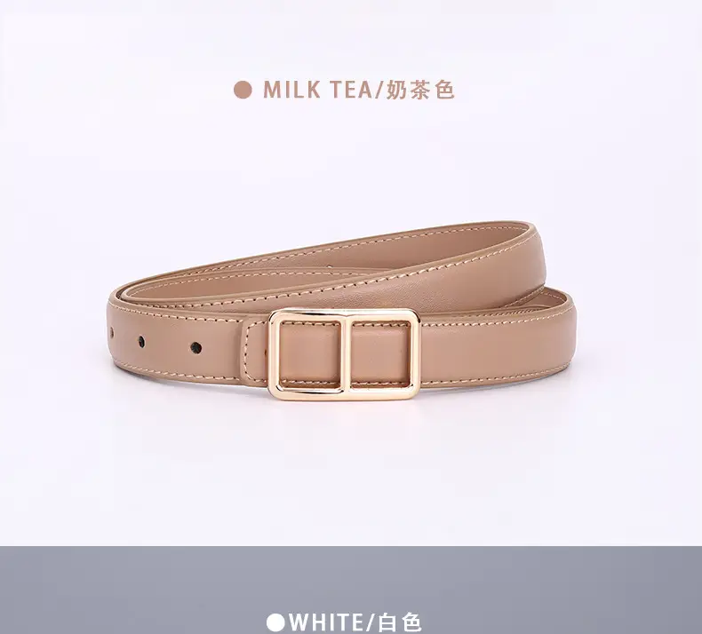 Women Cowhide Belt Casual Fashion Brown 25cm — feature 27