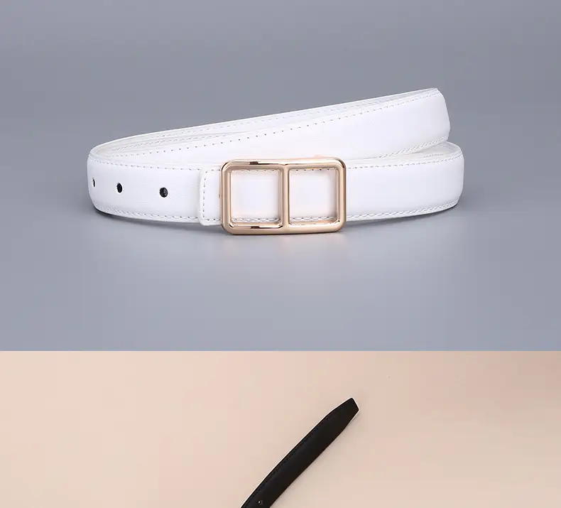 Women Cowhide Belt Casual Fashion Brown 25cm — feature 28