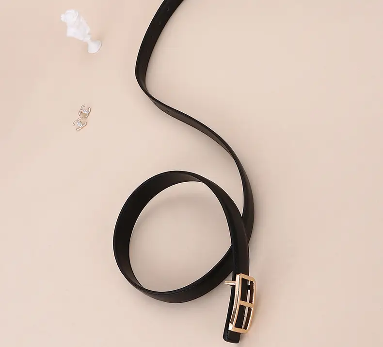 Women Cowhide Belt Casual Fashion Brown 25cm — feature 29