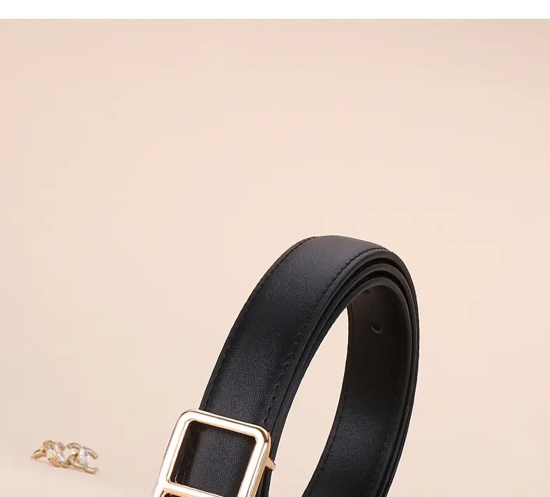Women Cowhide Belt Casual Fashion Brown 25cm — feature 4