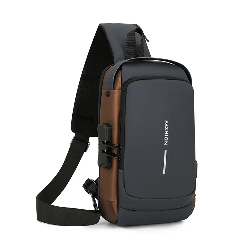Men's Anti-Theft Crossbody Bag Black Large Capacity - Image 7