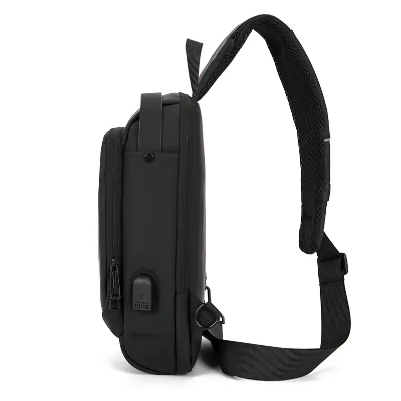 Men's Anti-Theft Crossbody Bag Black Large Capacity - Image 8