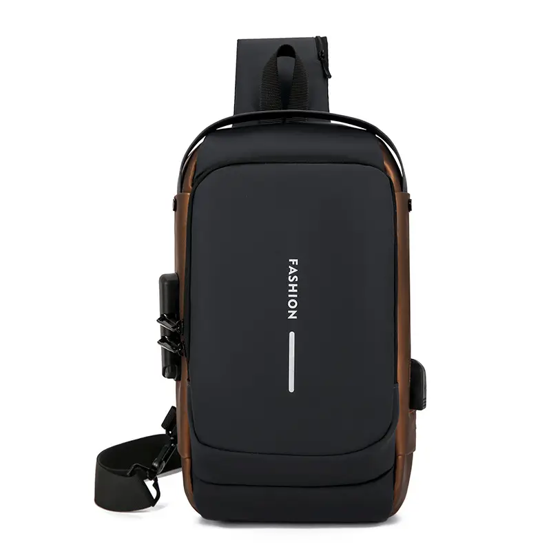 Men's Anti-Theft Crossbody Bag Black Large Capacity - Image 9