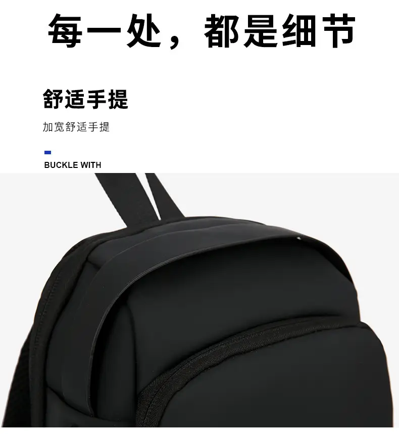 Men's Anti-Theft Crossbody Bag Black Large Capacity — feature 17
