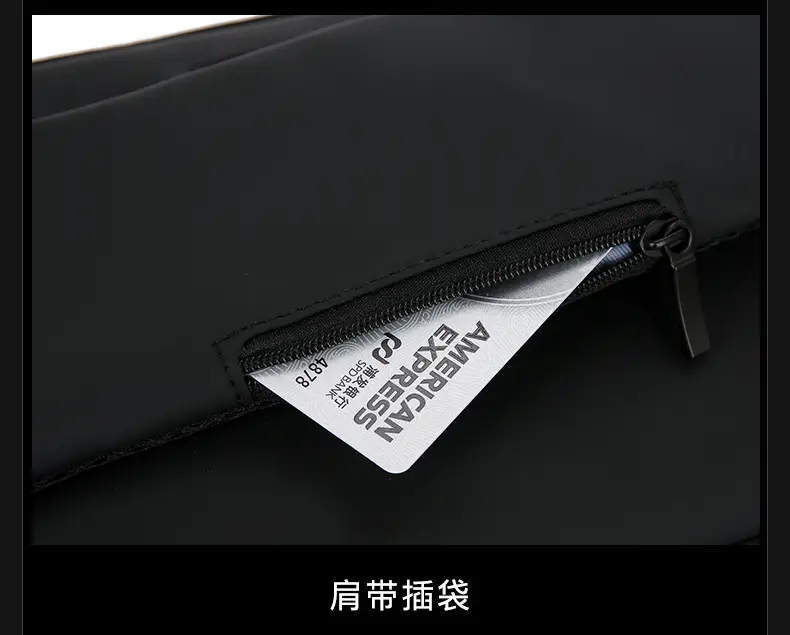 Men's Anti-Theft Crossbody Bag Black Large Capacity — feature 20