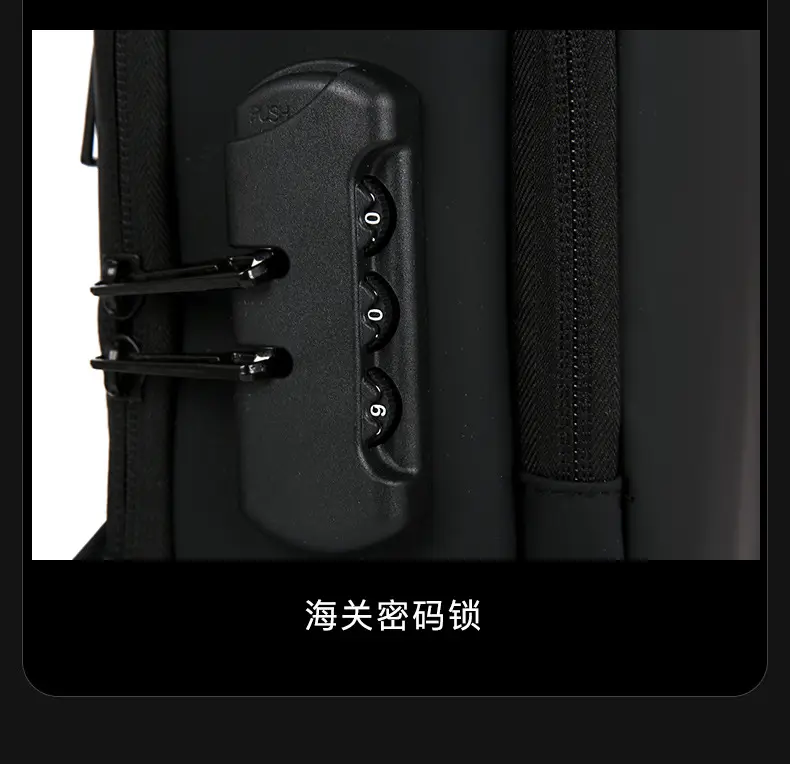 Men's Anti-Theft Crossbody Bag Black Large Capacity — feature 22